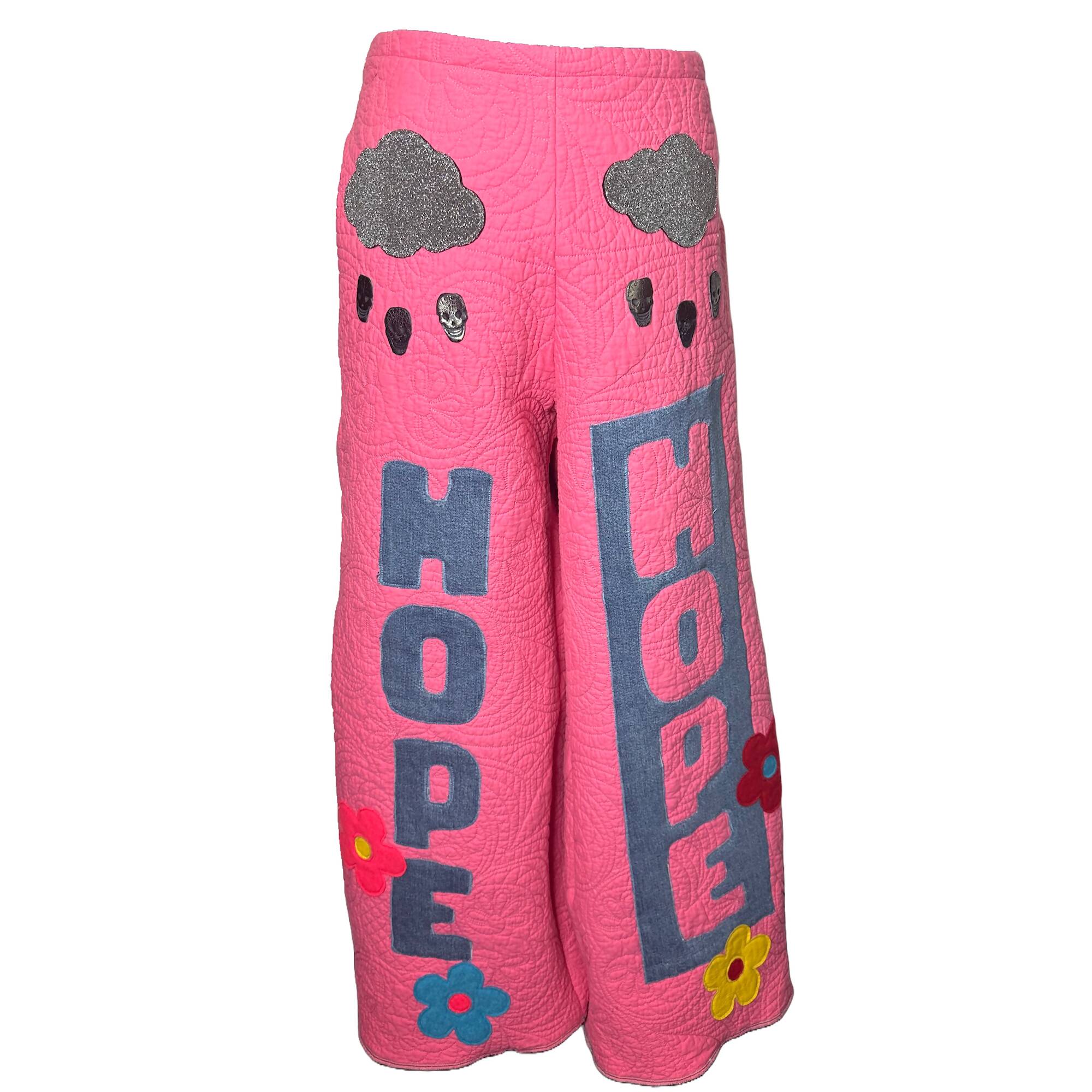 Pink Quilt Pants with Denim Hope & Love