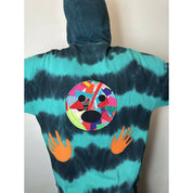 Blue Greenie Diesel T-shirt Face Tie Dye Hoodie