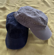Sashiko Black Army Cap