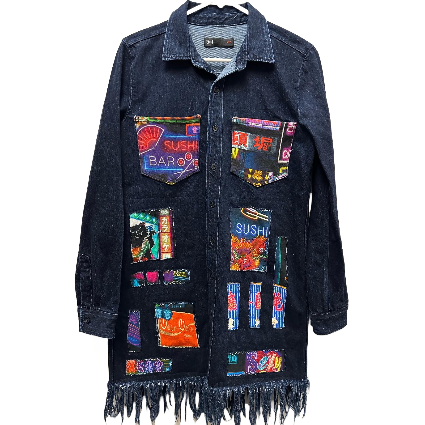 Tokyo Denim Shirt Dress with Fringe