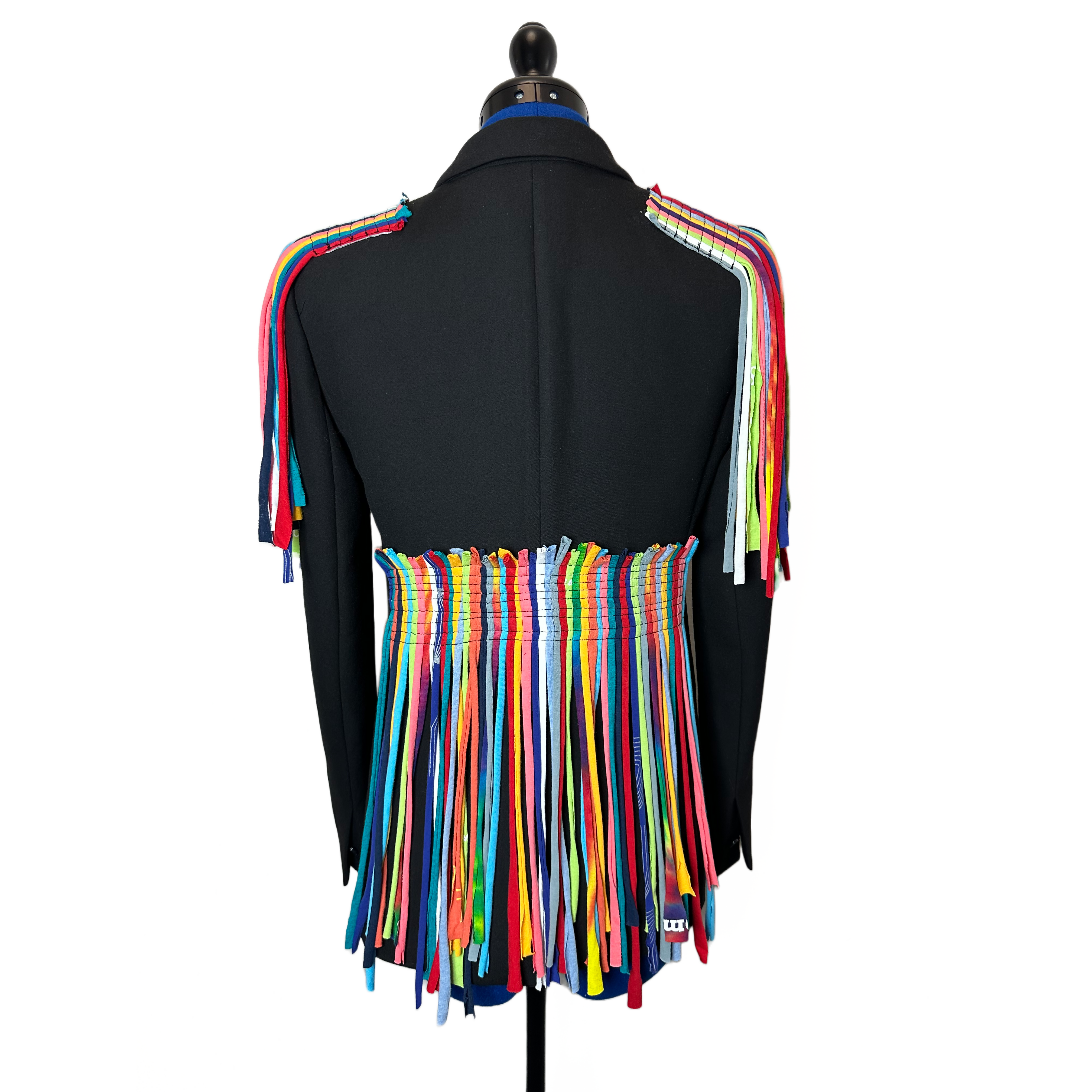 Blue Greenie Upcycled T-shirts Blazer