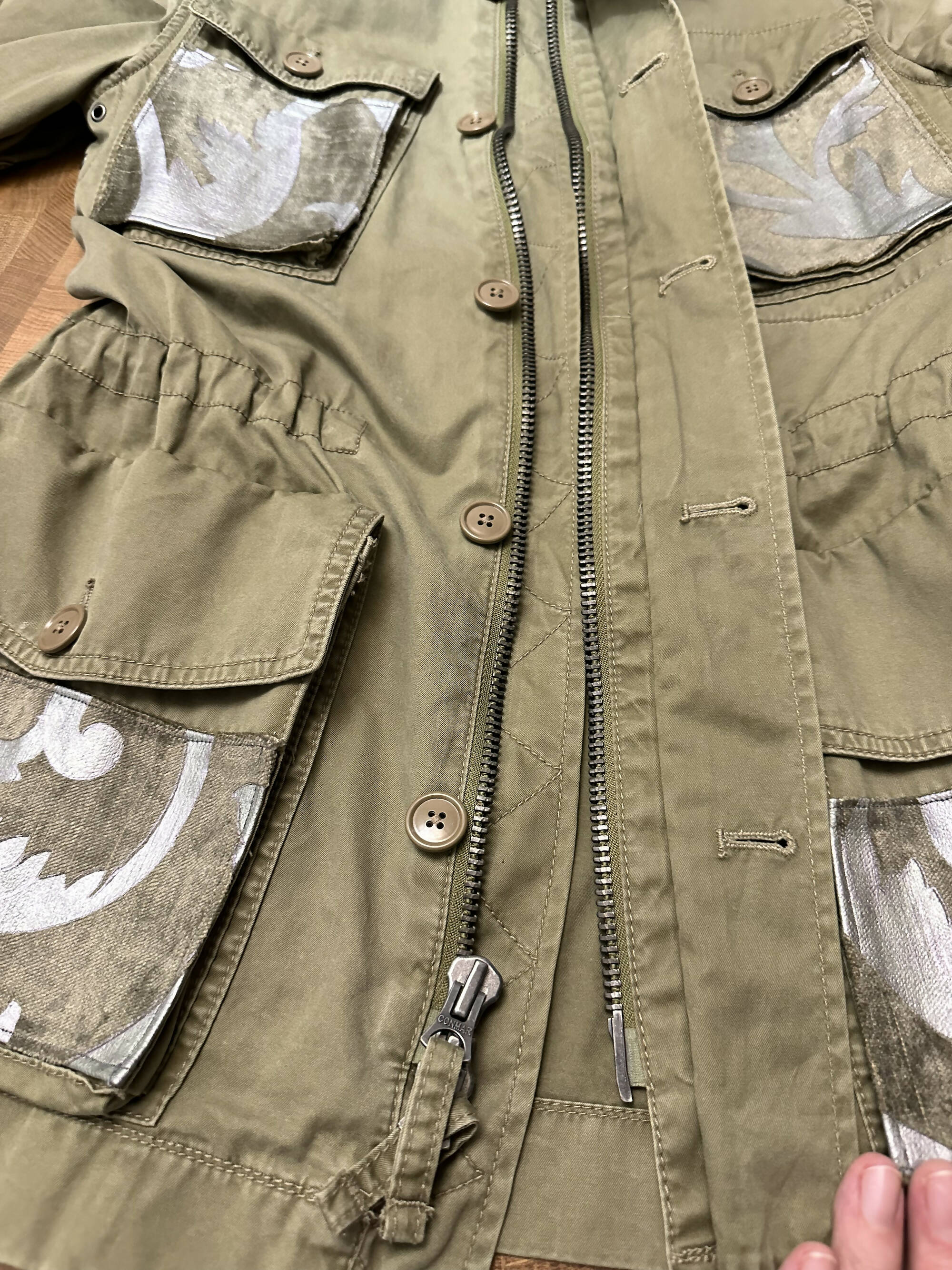 Upcycled J. Crew Army Jacket Love is Still the Answer