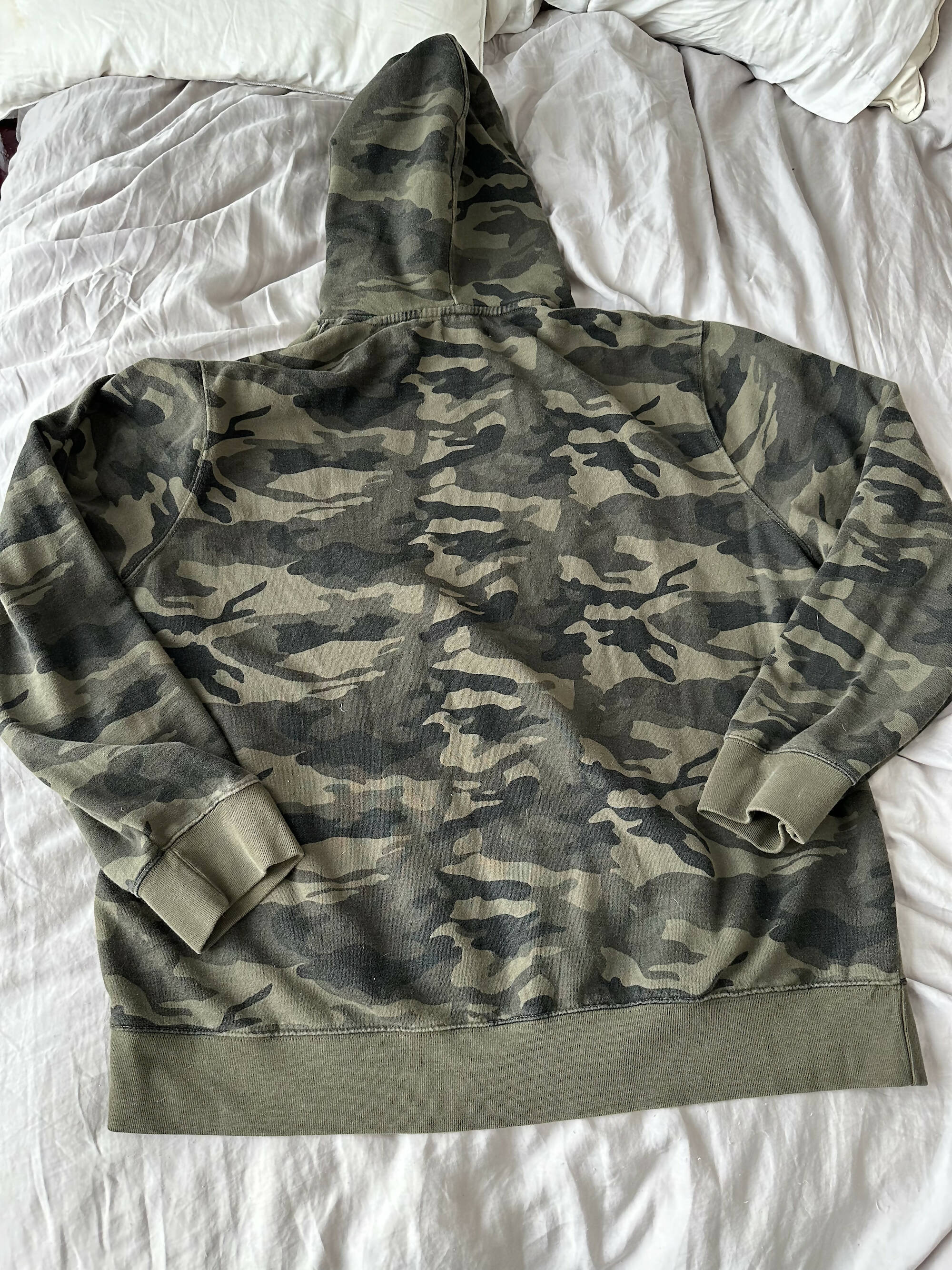 Blue Greenie X Googly Eye Cru Camo Upcycled Hoodie