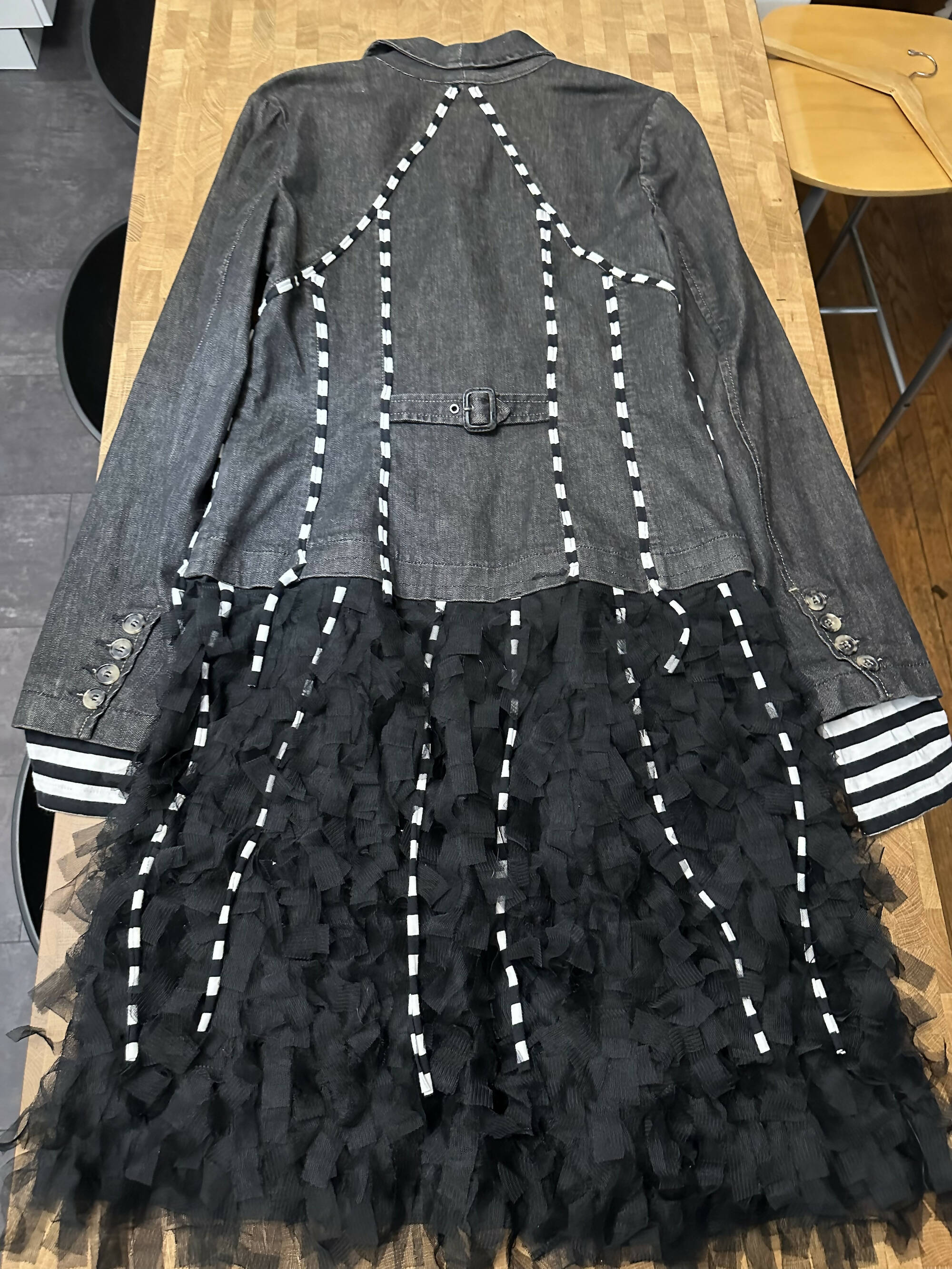 Denim Theory Jacket Upcycle with Tulle