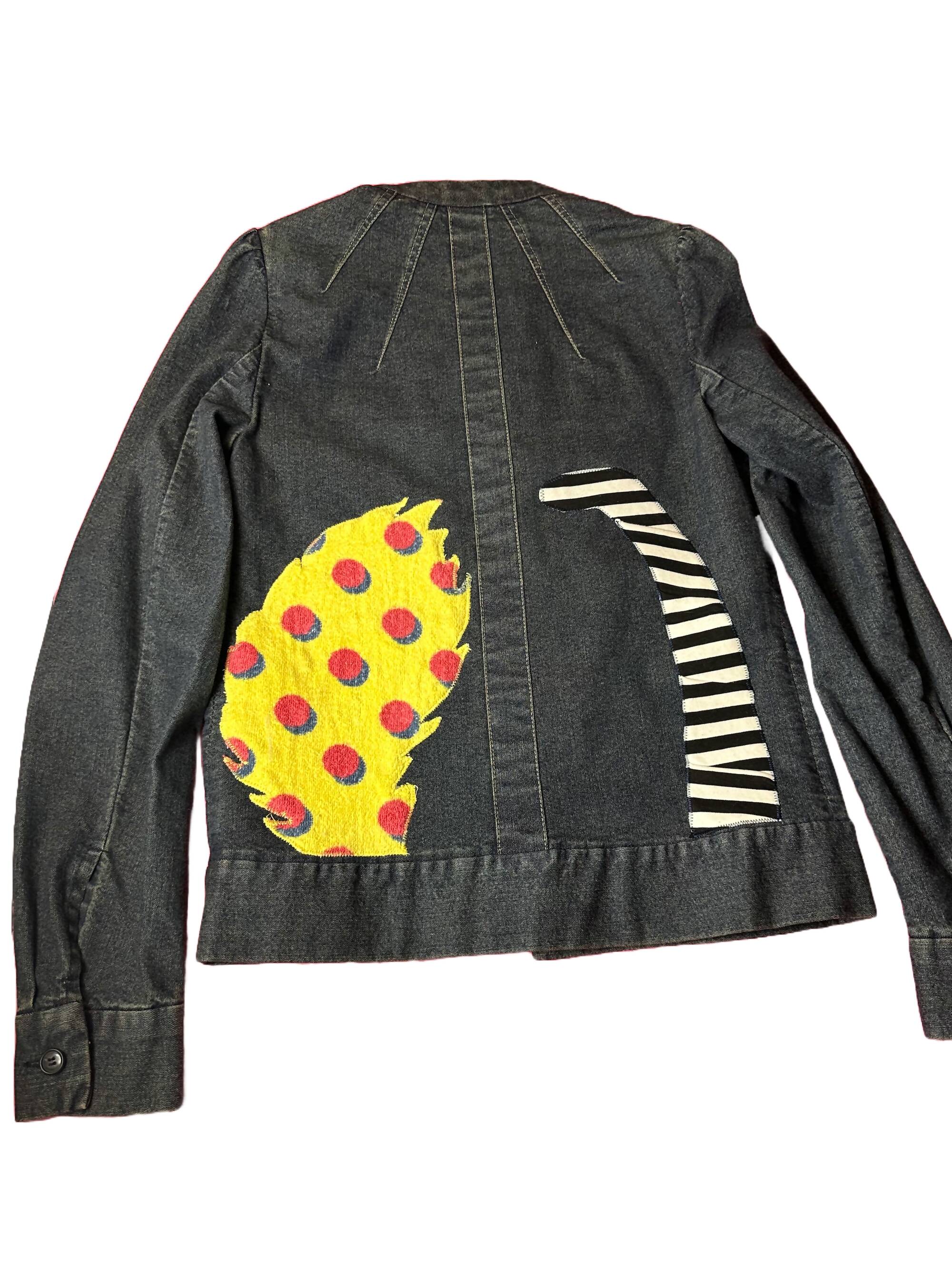 Martine Sitbon Upcycled Jean Jacket with Cat Tails