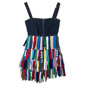 Blue Greenie T-Shirt Strip Mini Denim Dress