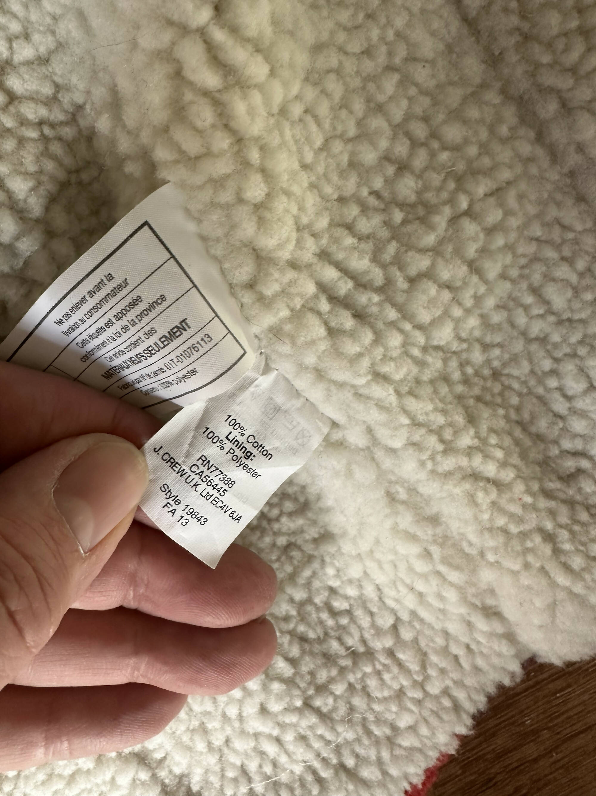 Denim Upcycled Sherpa Lined J Crew Flannel Shirt