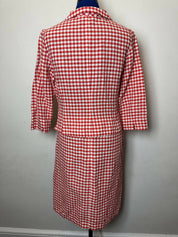 Upcycled Face Suit in Red Check L.K. Bennet