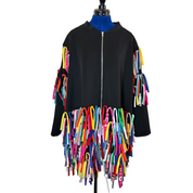 Blue Greenie T-Shirt Strip Black Jacket