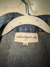 Long Distressed Denim Coat