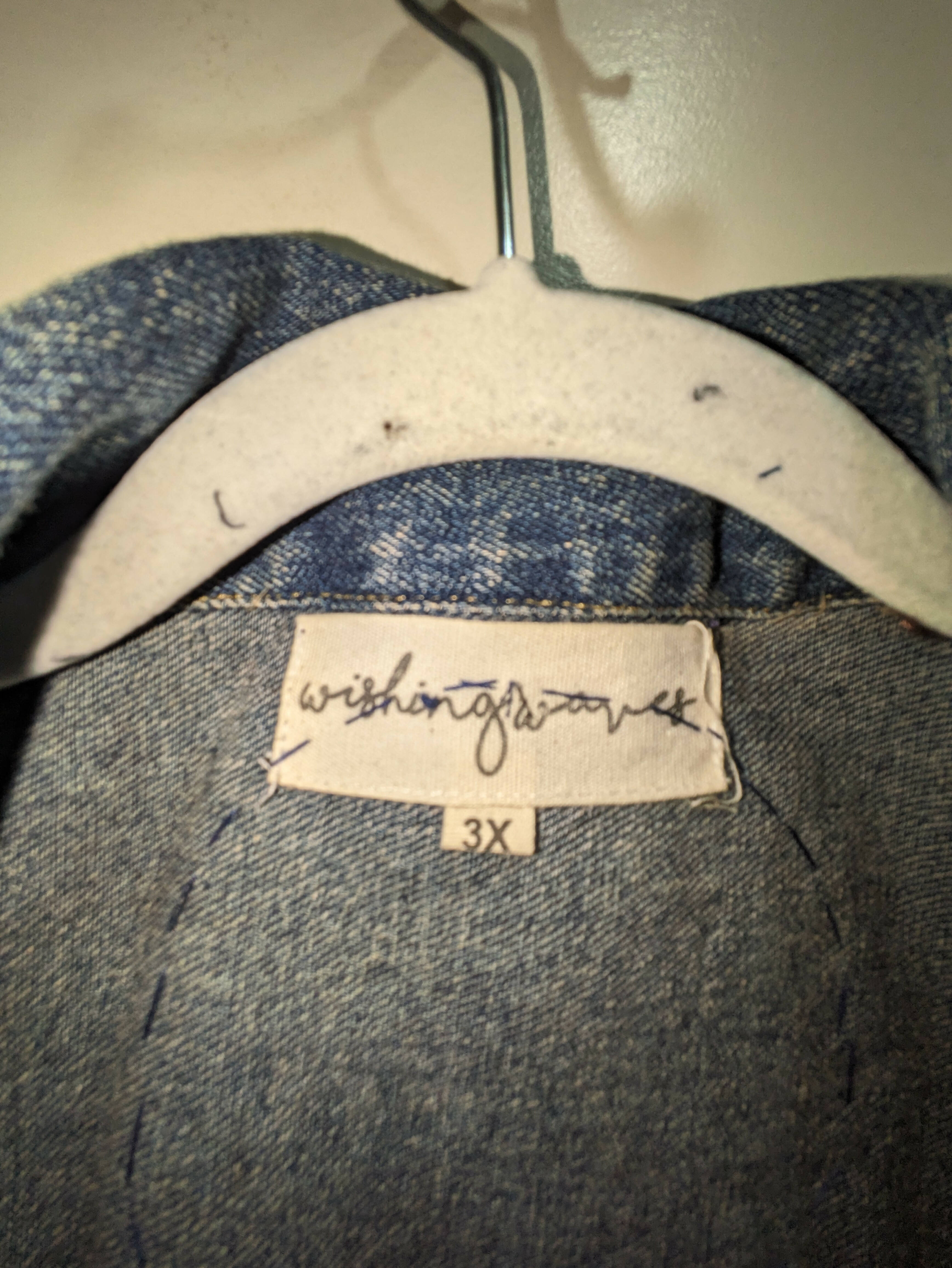 Long Distressed Denim Coat