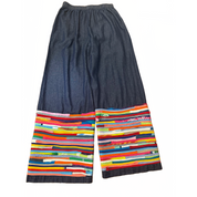 Blue Greenie T-Shirt Strip Denim Wide Legged Pants