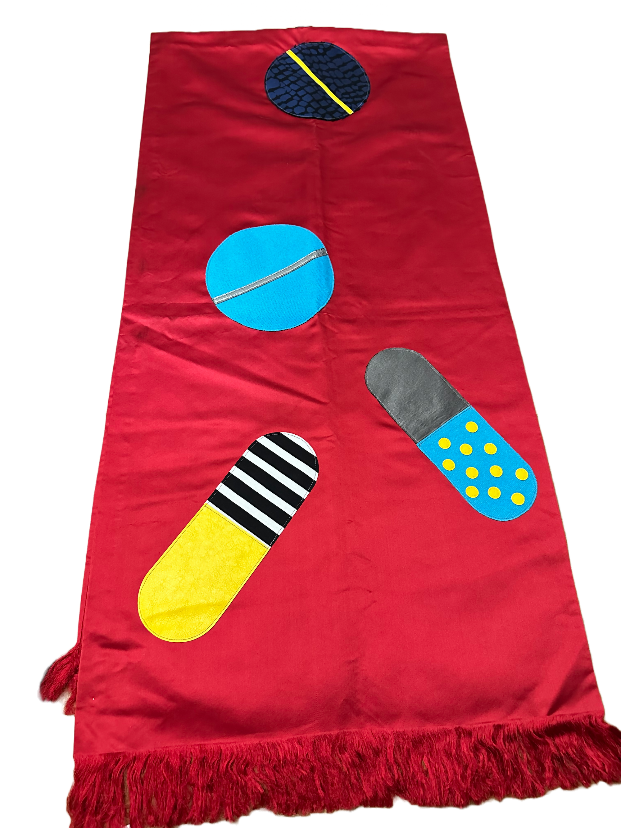 Upcycled Silk Satin Pill Throw Scarf