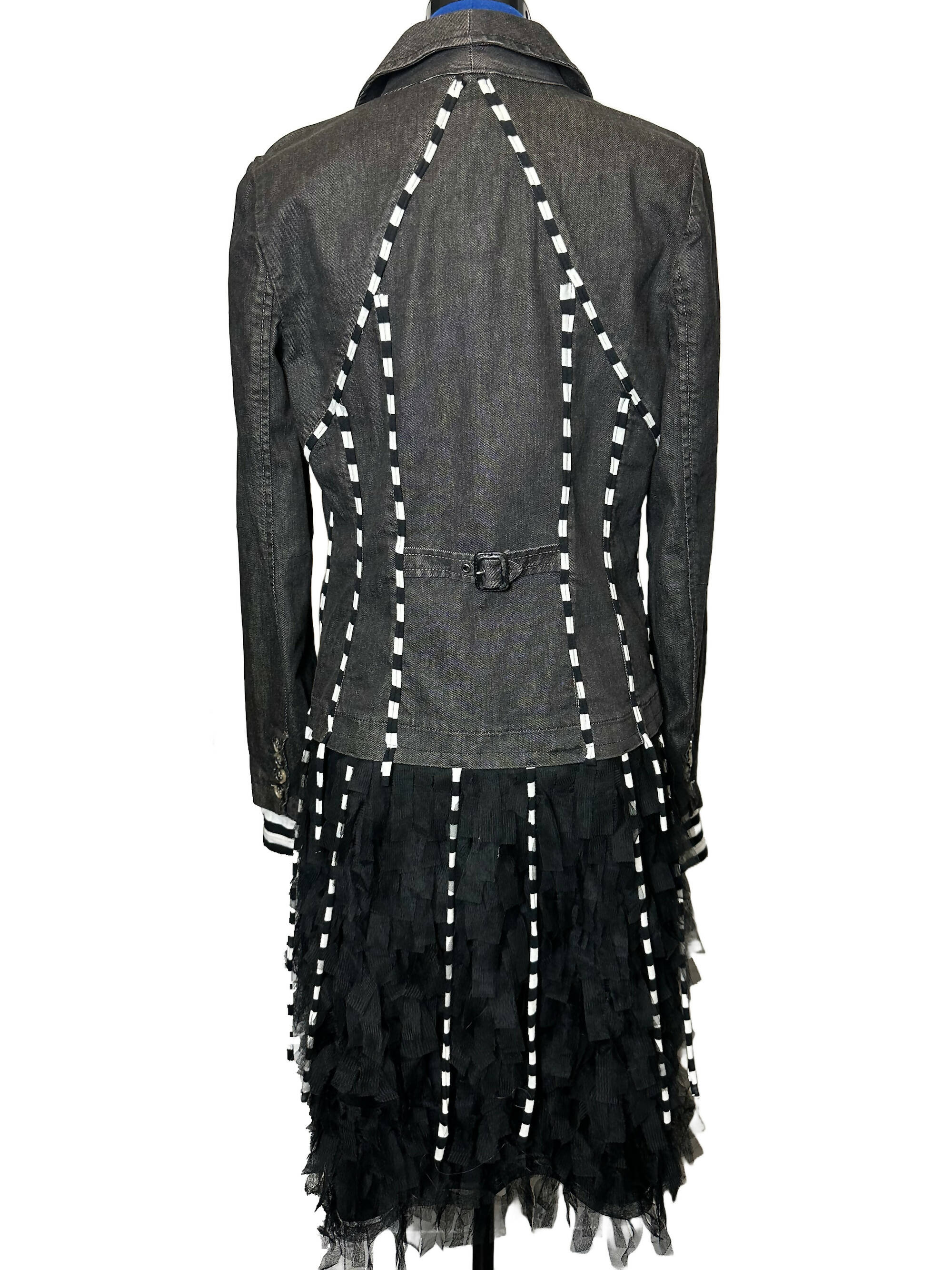 Denim Theory Jacket Upcycle with Tulle