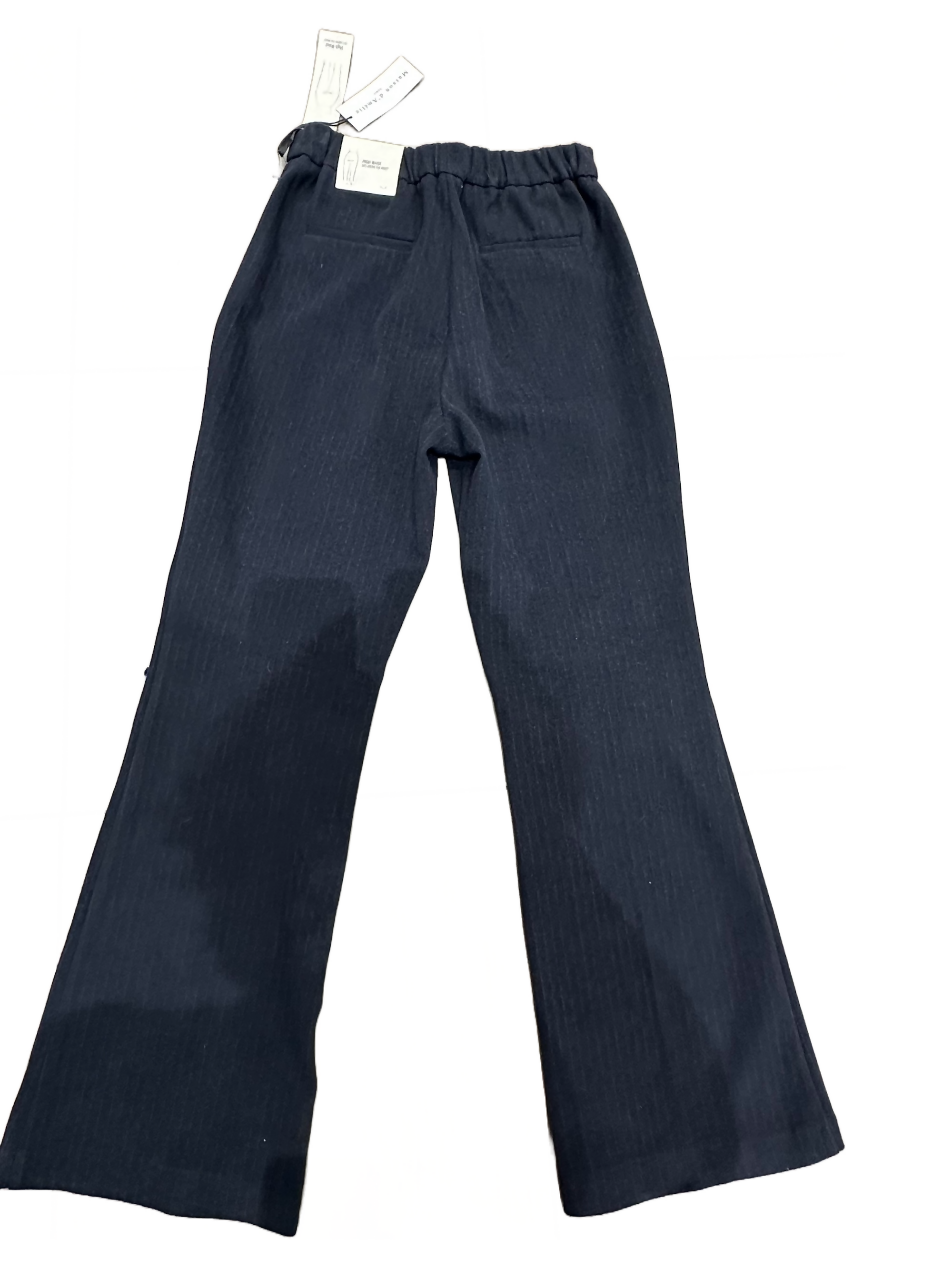 Blue Greenie T-Shirt Strips Knee Patch High Waist Pants