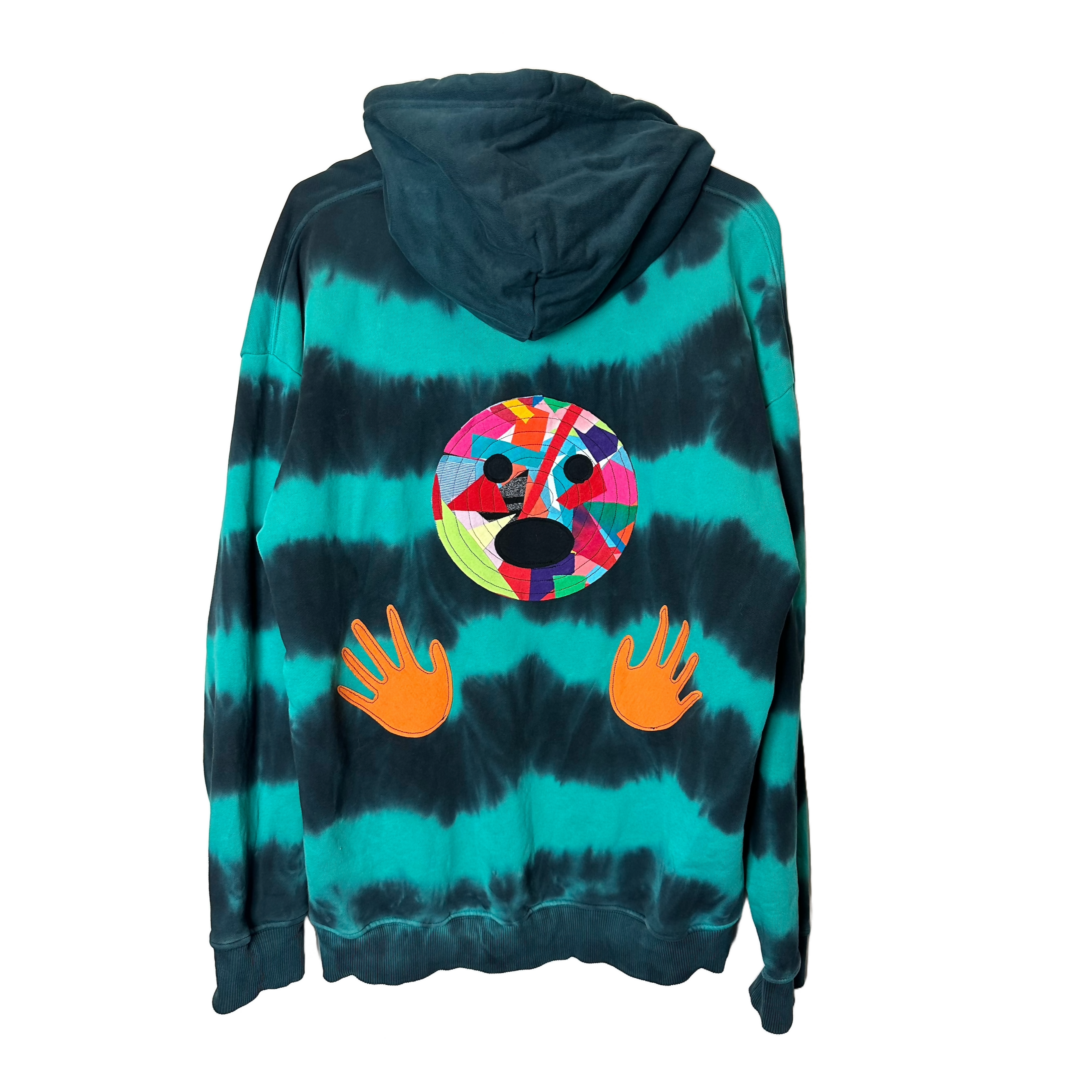 Blue Greenie Diesel T-shirt Face Tie Dye Hoodie