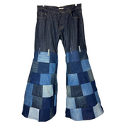 Denim Square Wide Leg Jeans