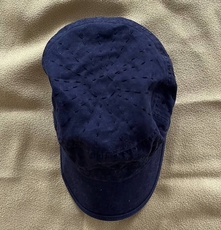 Sashiko Black Army Cap