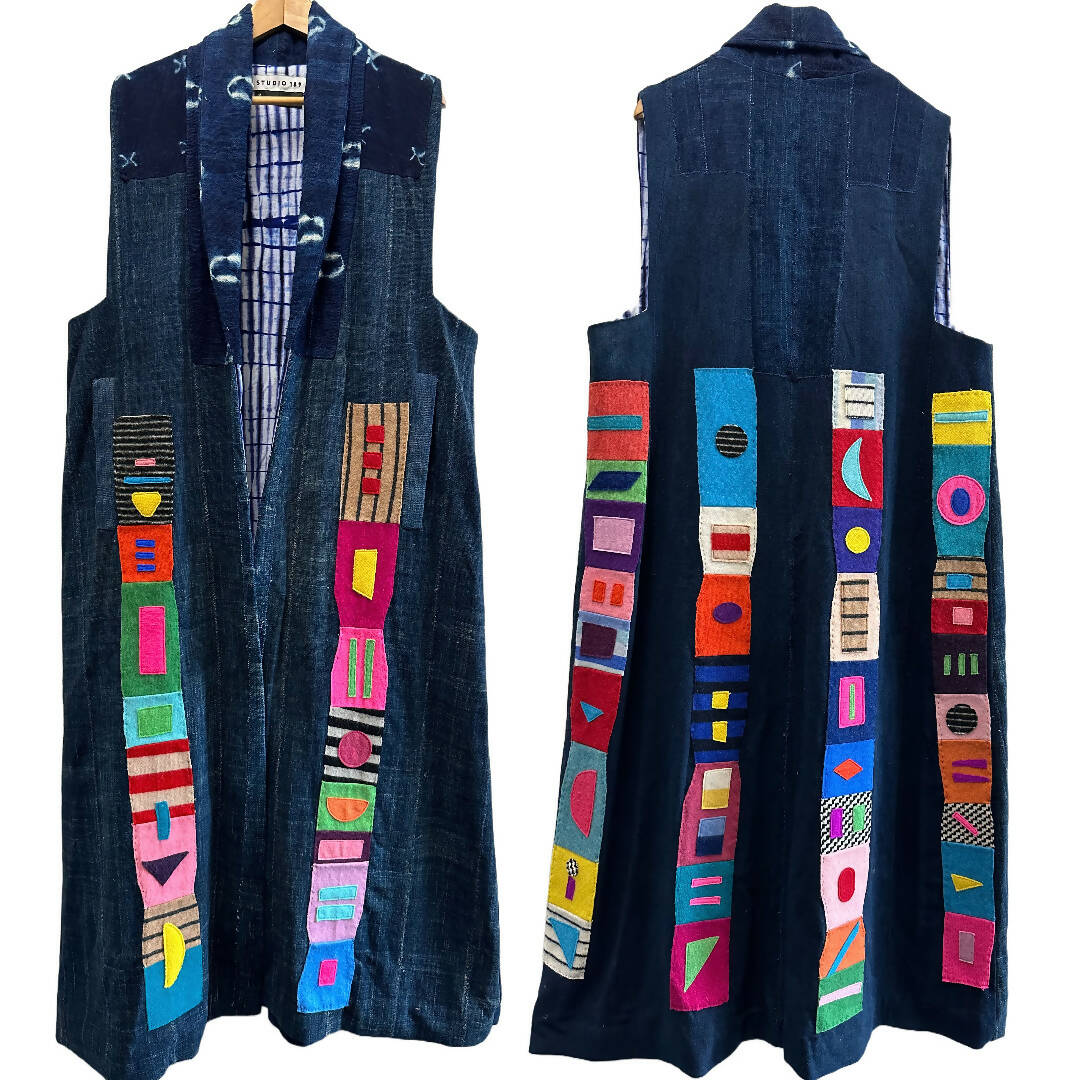 African Vest Coat with Cashmere