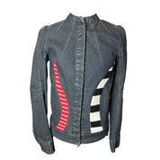 Martine Sitbon Upcycled Jean Jacket with Cat Tails