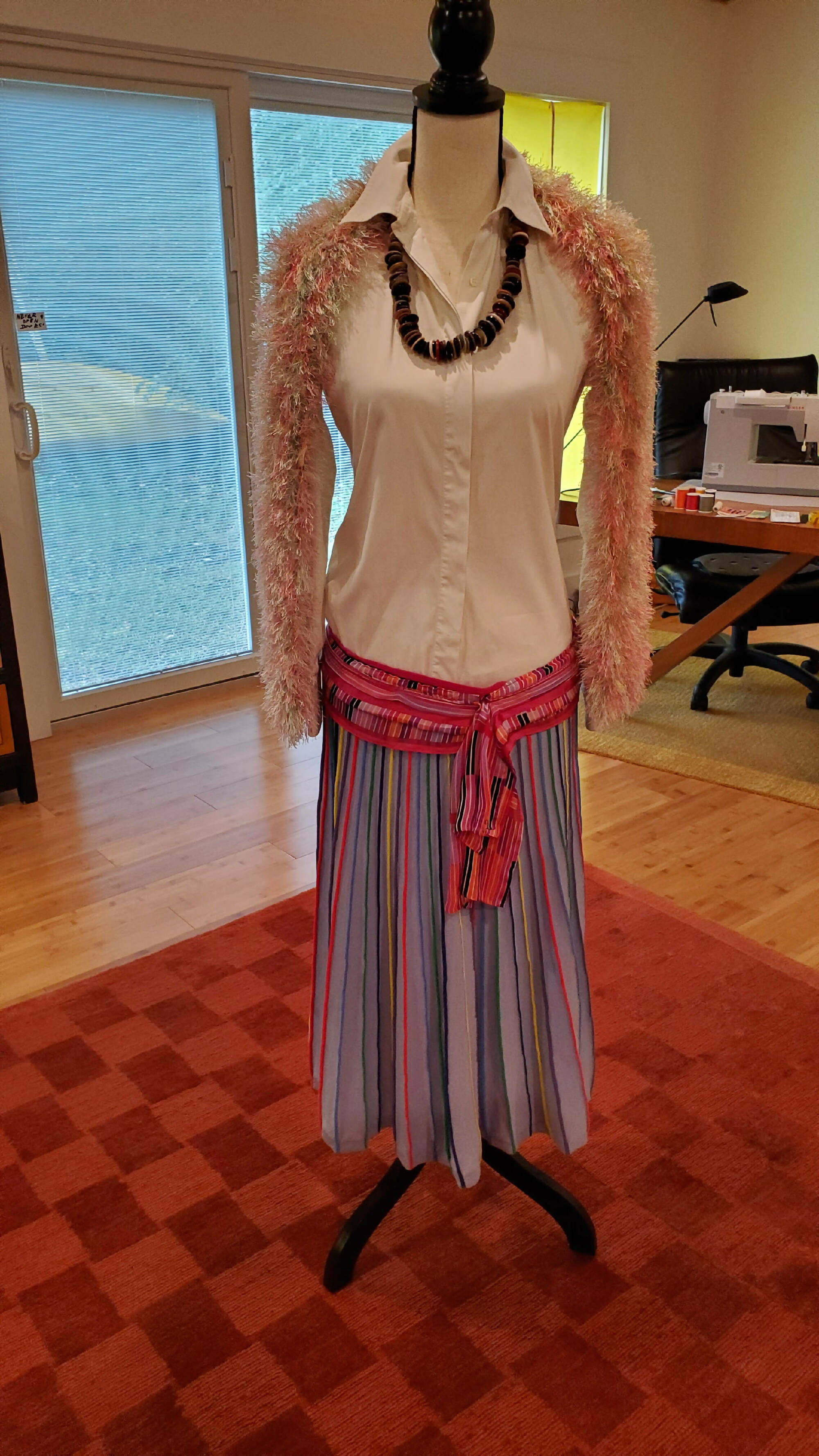 Knitted Colorfull Upcycled Skirt