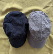 Sashiko Black Army Cap