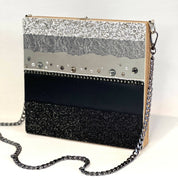 Black & Silver Bling Shoulder Bag