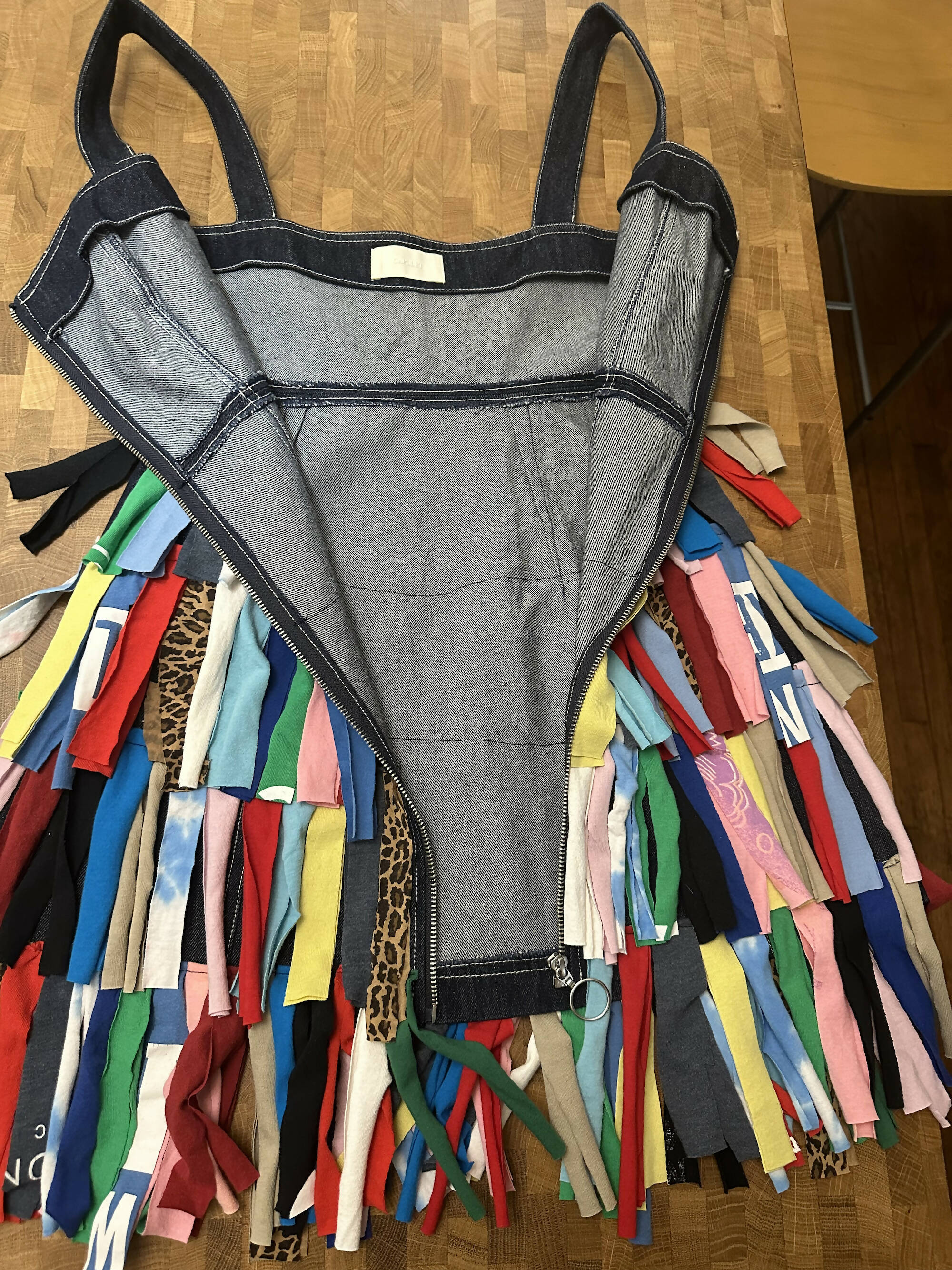 Blue Greenie T-Shirt Strip Mini Denim Dress