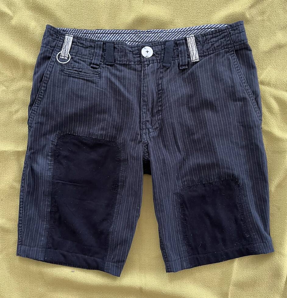 Patchy Pinstripe Shorts