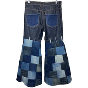 Denim Square Wide Leg Jeans