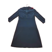 Black Wool Dress Upcycled with Sequins