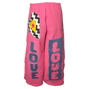 Pink Quilt Pants with Denim Hope & Love