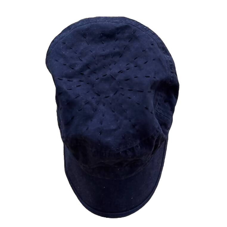 Sashiko Black Army Cap